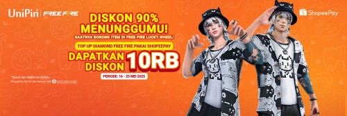 Diskon hingga 90% Menunggumu di Free Fire Lucky Wheel – Diskon 10Ribu dengan Top Up Diamond Pakai ShopeePay!